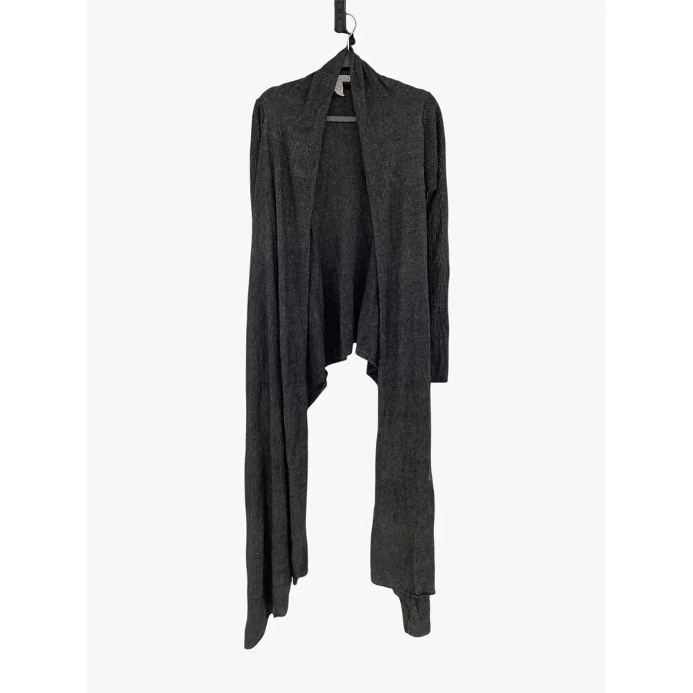 Lucy & Laurel Angora Blend Waterfall Cardigan XL Womens Gray - Picture 1 of 4